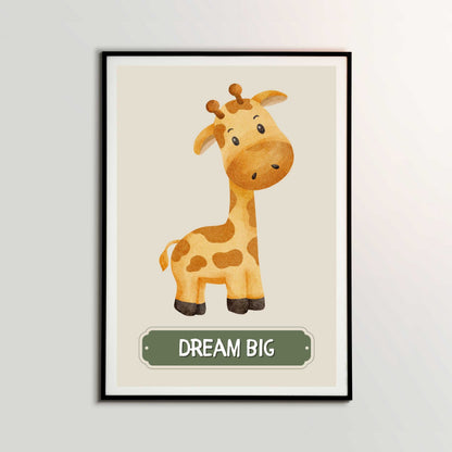 Dream Big Giraffe Poster | S01