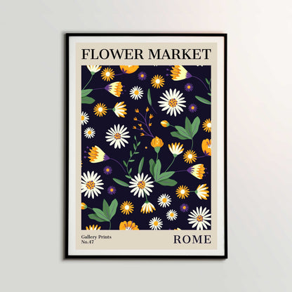 Rome Flower Market Poster | S02