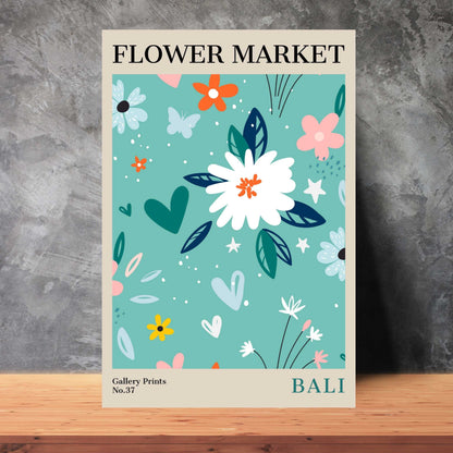 Bali Flower Market Poster | S01