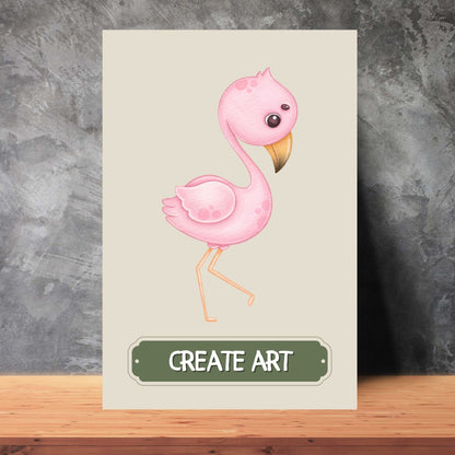 Create Art Flamingo Poster | S01