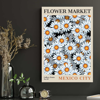 Mexico City Flower Market Poster | S02