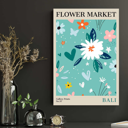 Bali Flower Market Poster | S01