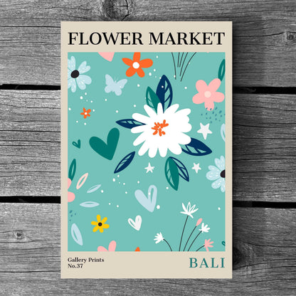 Bali Flower Market Poster | S01