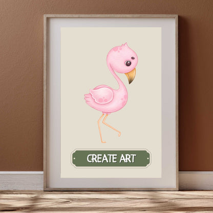 Create Art Flamingo Poster | S01