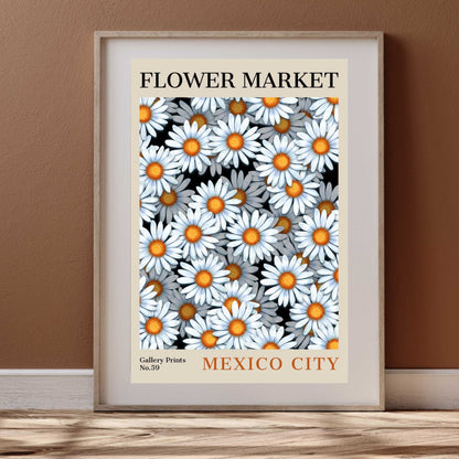 Mexico City Flower Market Poster | S02