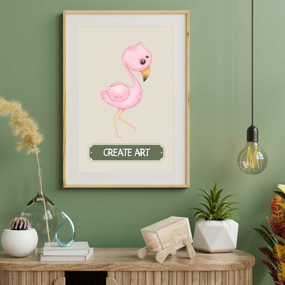 Create Art Flamingo Poster | S01