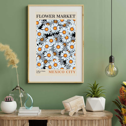 Mexico City Flower Market Poster | S02