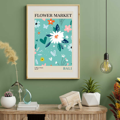 Bali Flower Market Poster | S01