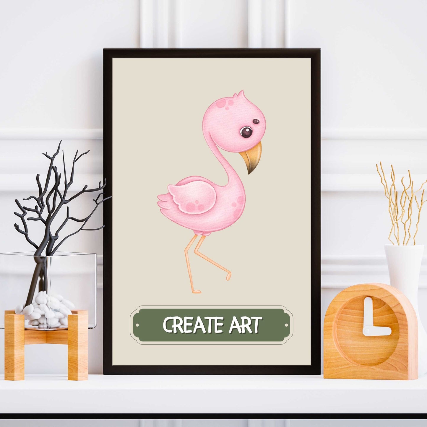 Create Art Flamingo Poster | S01