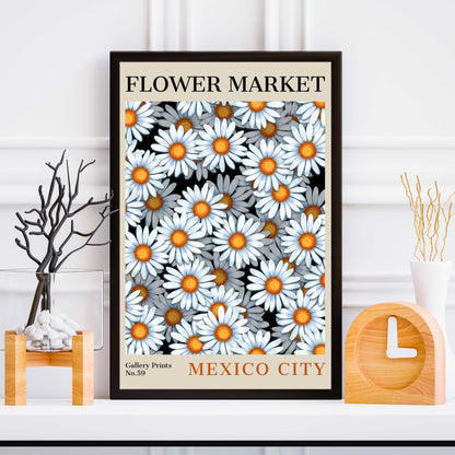 Mexico City Flower Market Poster | S02