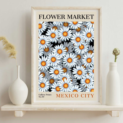 Mexico City Flower Market Poster | S02