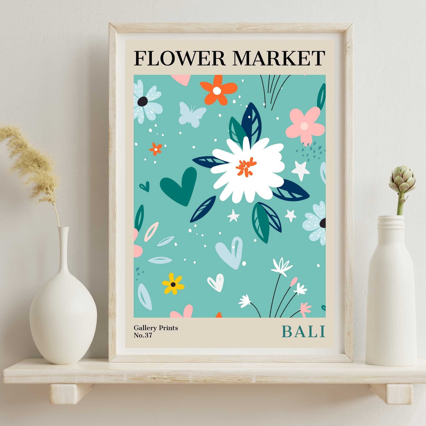 Bali Flower Market Poster | S01