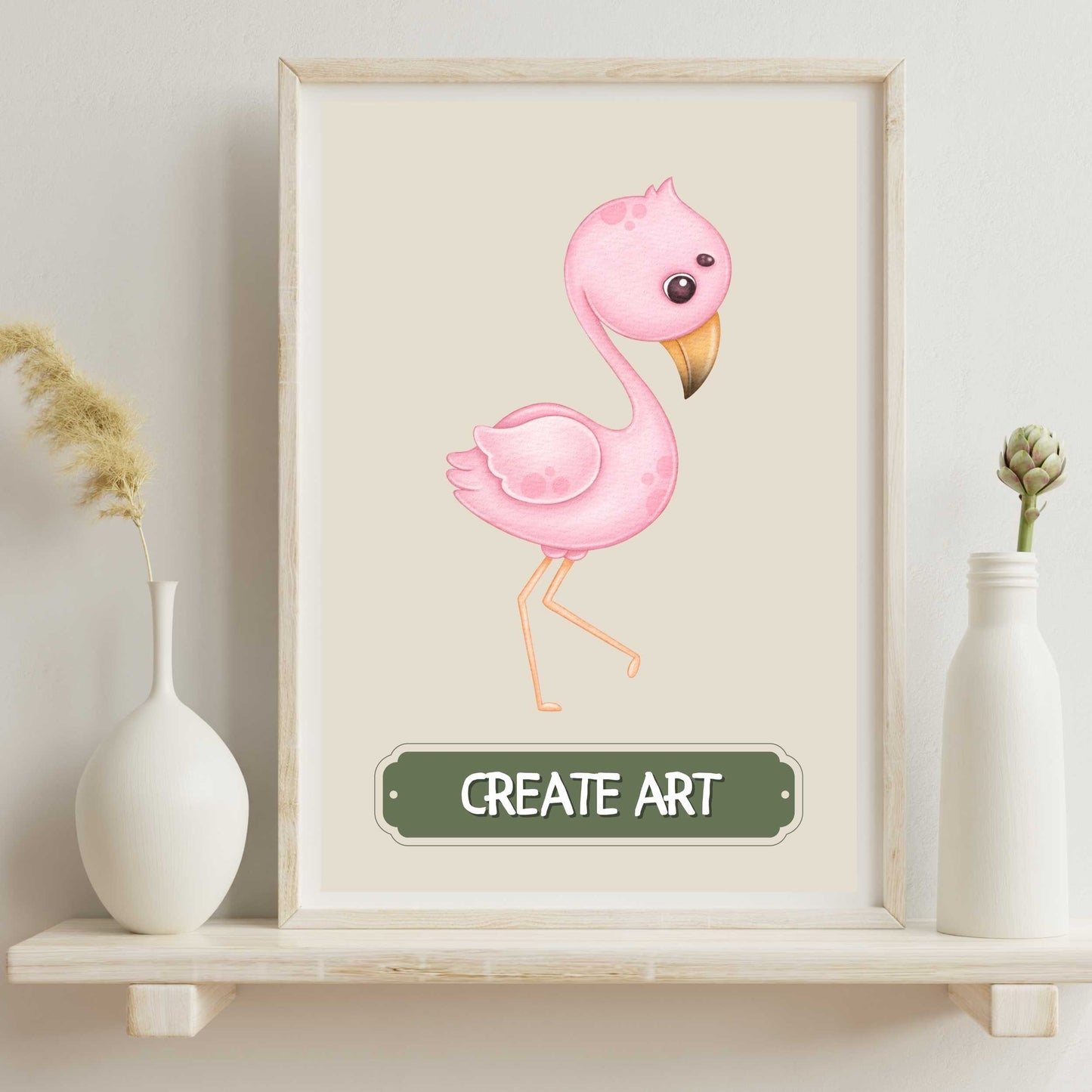 Create Art Flamingo Poster | S01