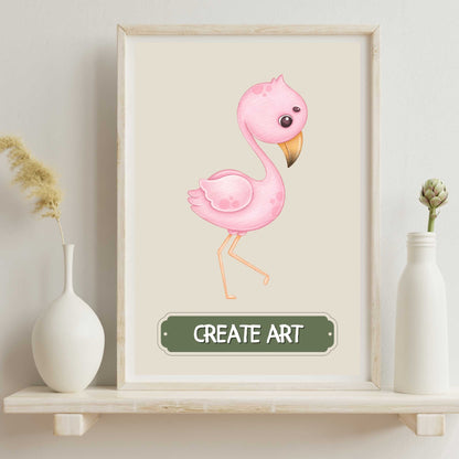 Create Art Flamingo Poster | S01