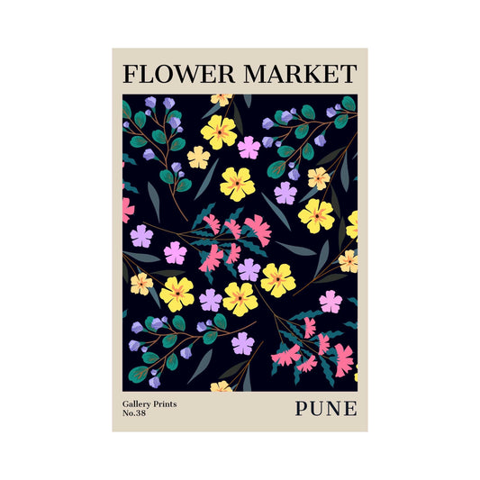 Pune Flower Market Poster | S01