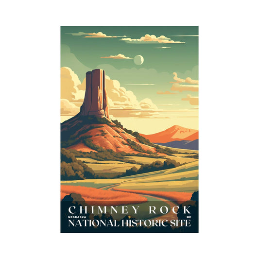 Chimney Rock National Historic Site Poster | US Travel | S01