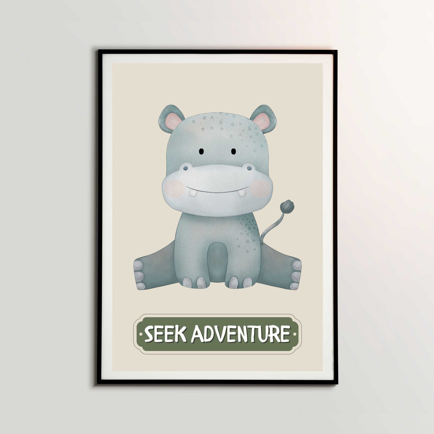 Seek Adventure Hippopotamus Poster | S01