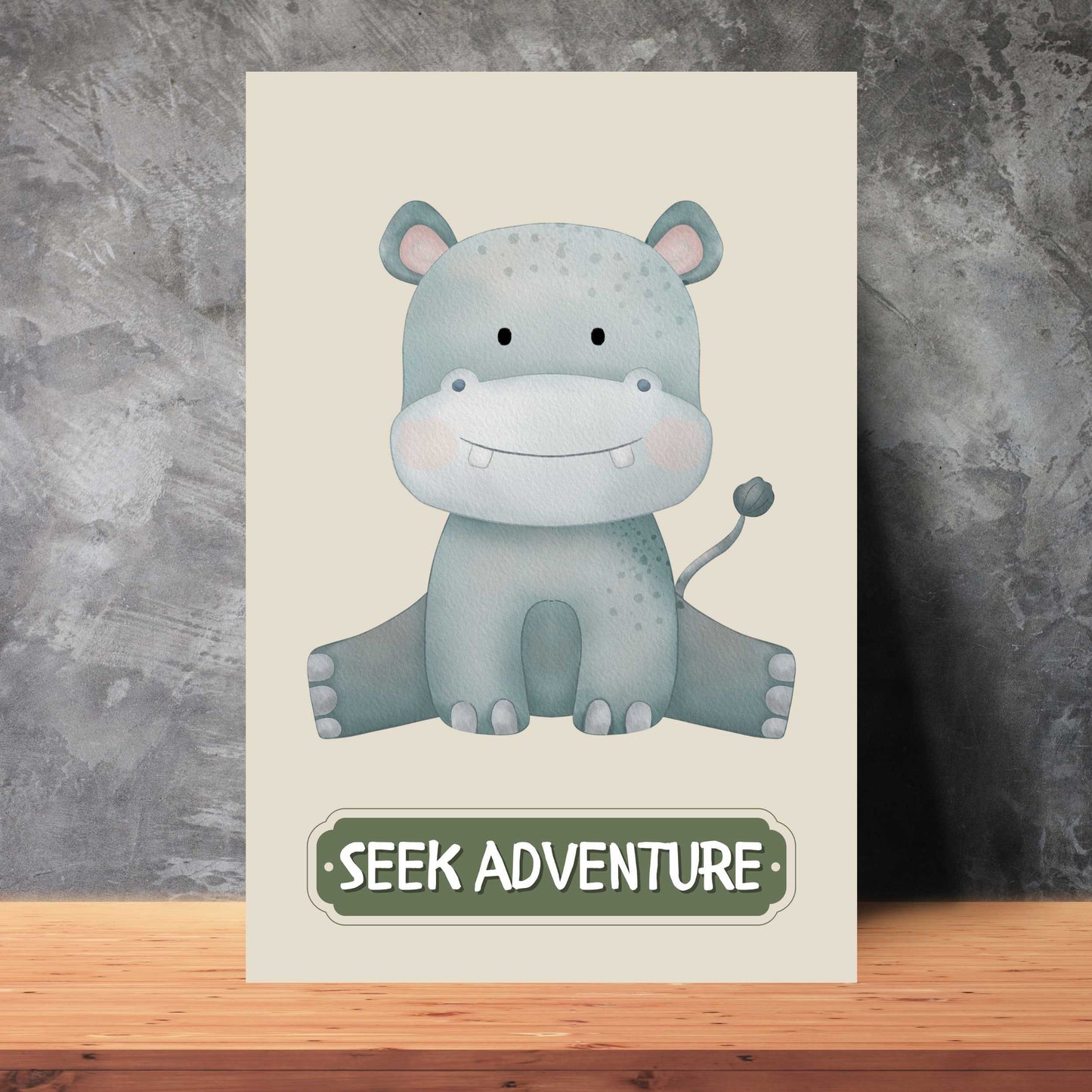 Seek Adventure Hippopotamus Poster | S01