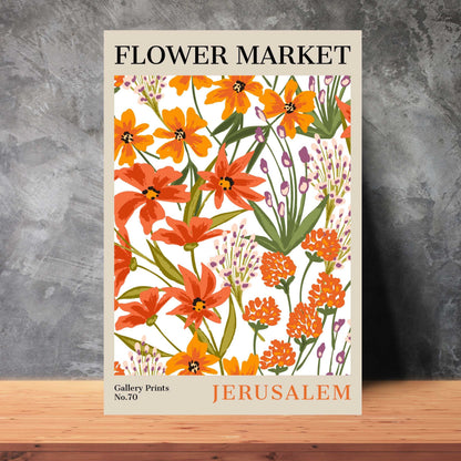 Jerusalem Flower Market Poster | S02