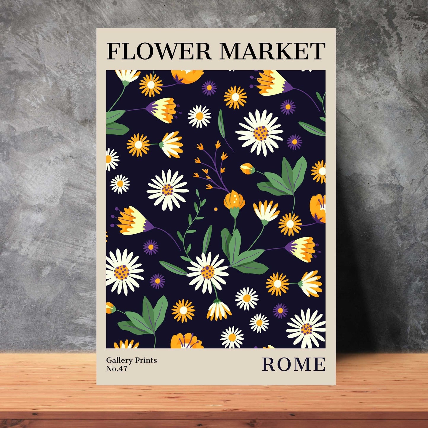 Rome Flower Market Poster | S02