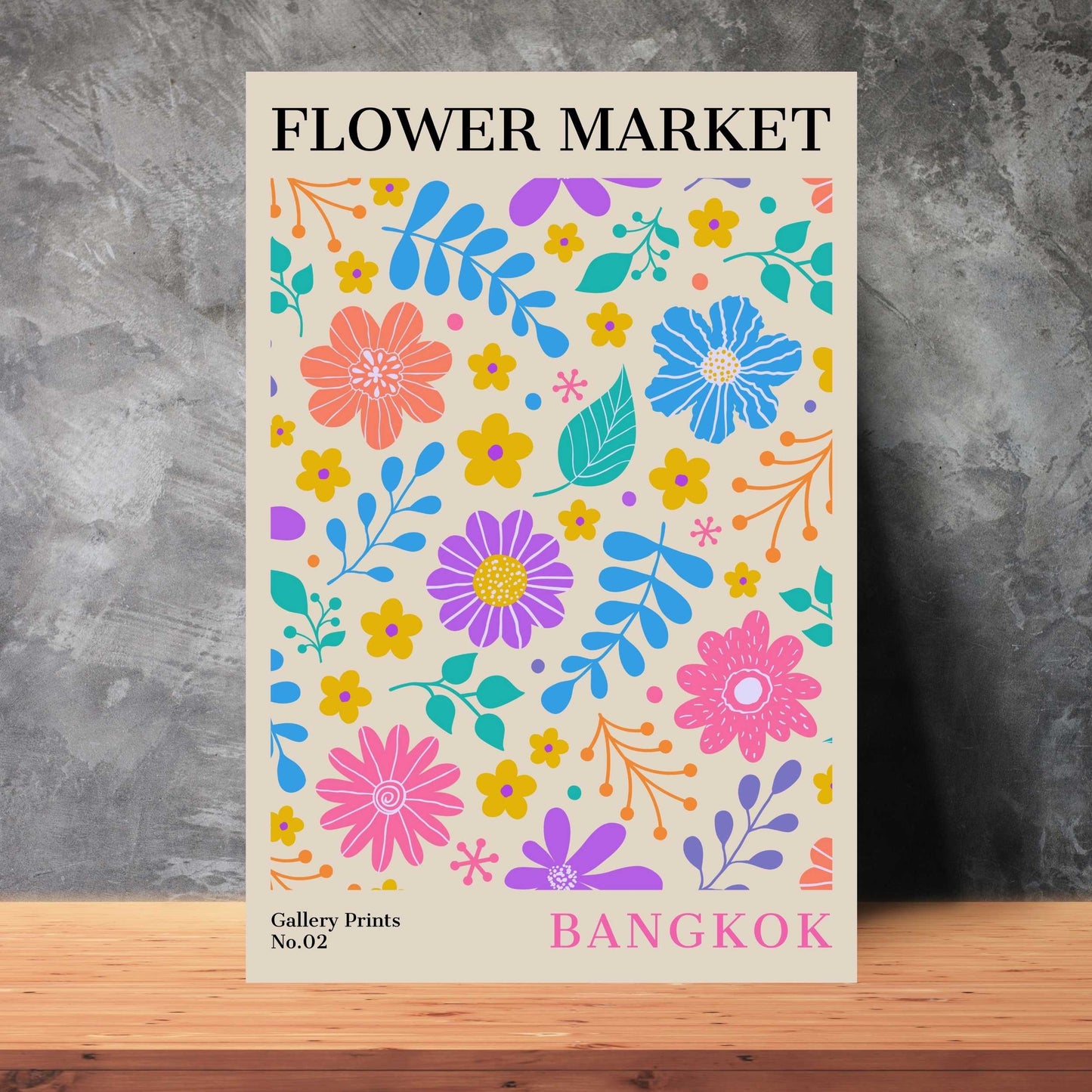 Bangkok Flower Market Poster | S01