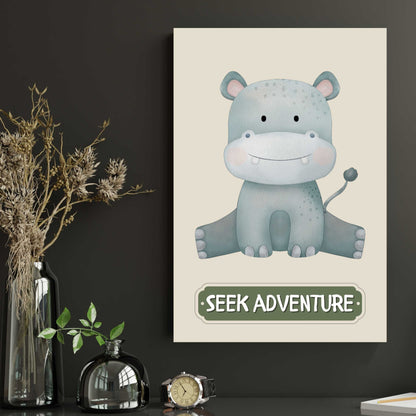 Seek Adventure Hippopotamus Poster | S01