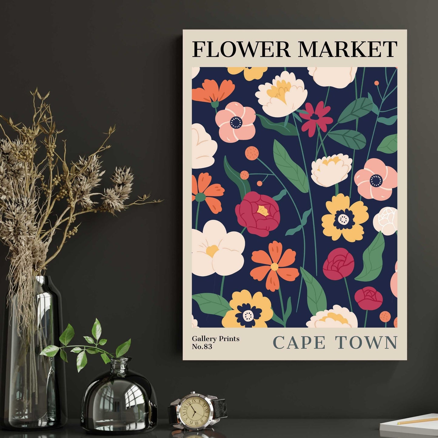 Cape Town Flower Market Poster | S02