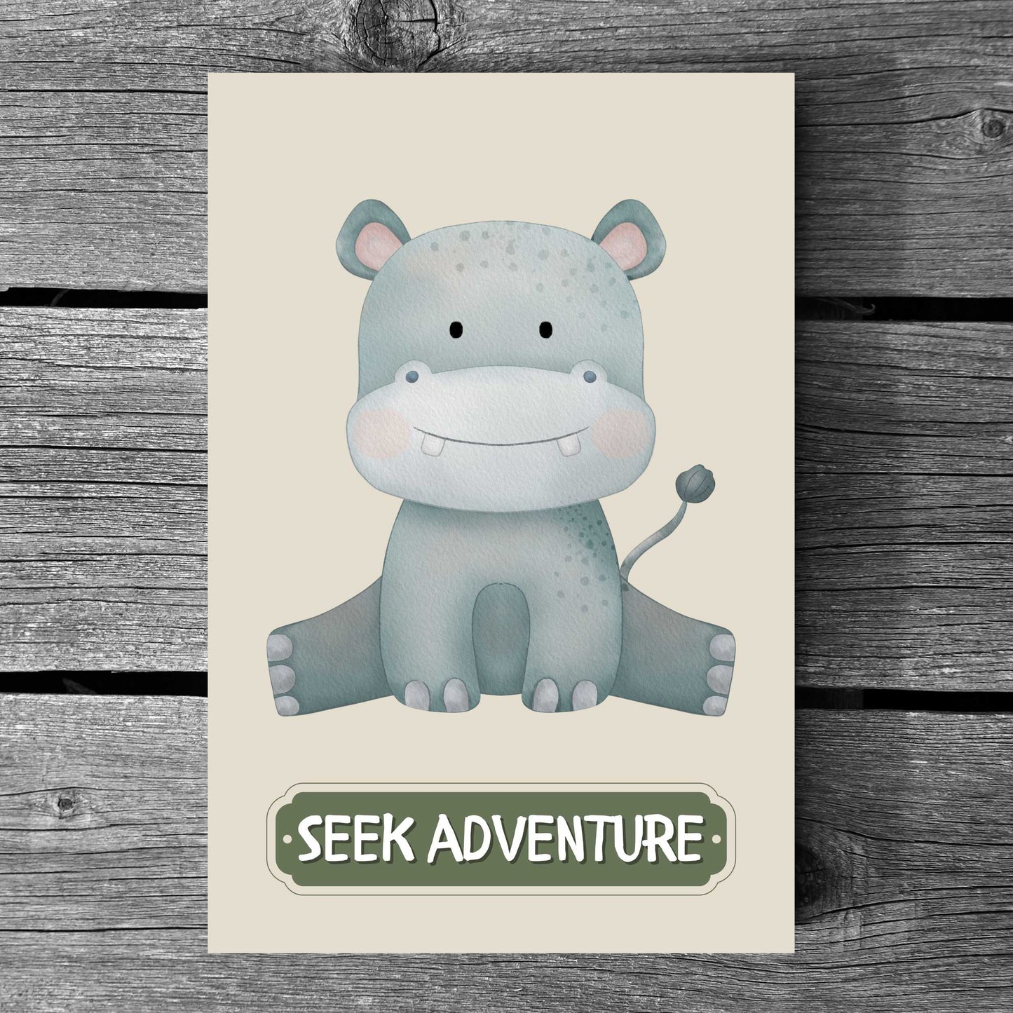 Seek Adventure Hippopotamus Poster | S01