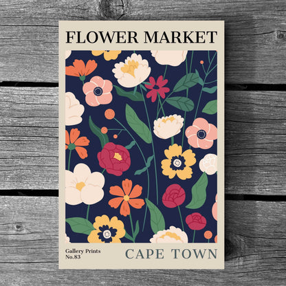 Cape Town Flower Market Poster | S02