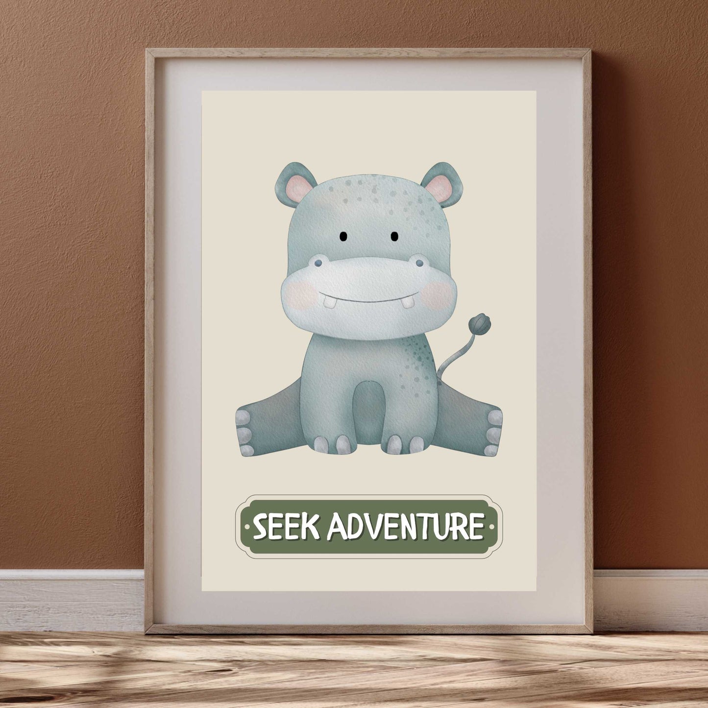 Seek Adventure Hippopotamus Poster | S01