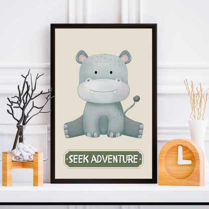 Seek Adventure Hippopotamus Poster | S01