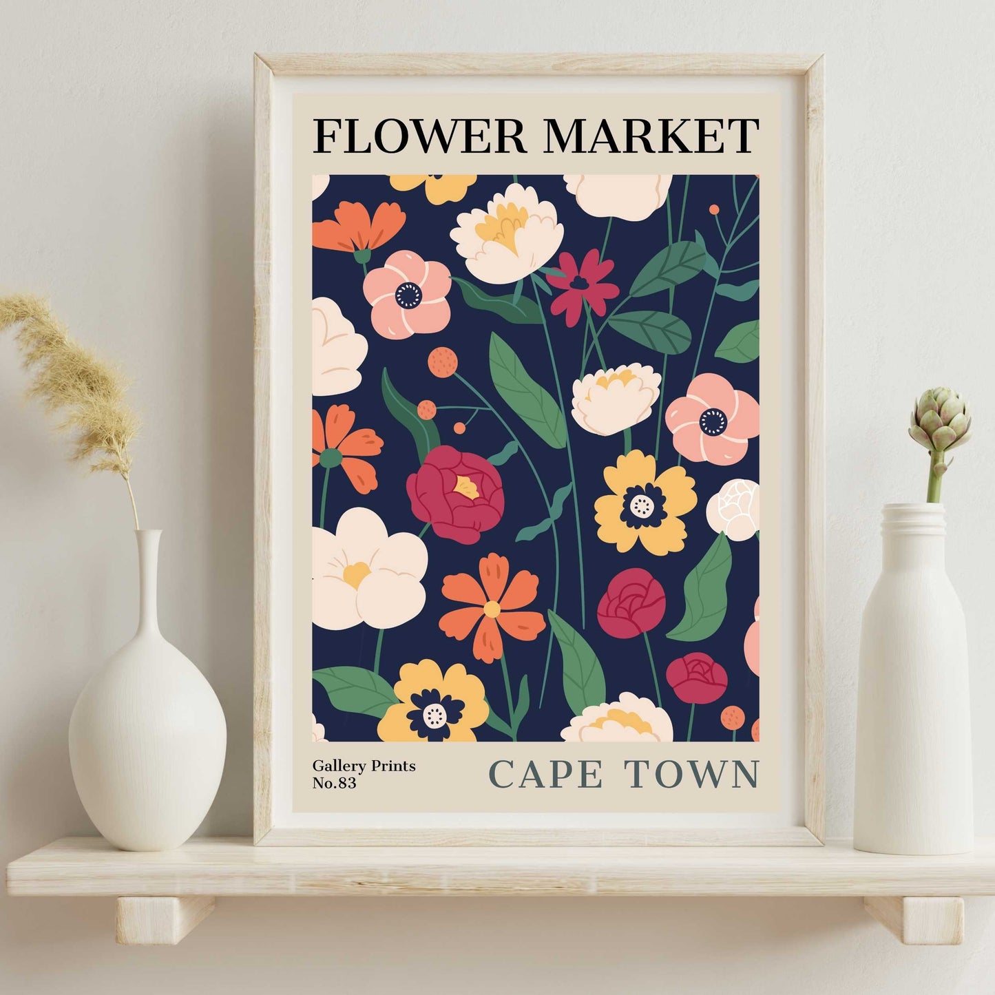 Cape Town Flower Market Poster | S02