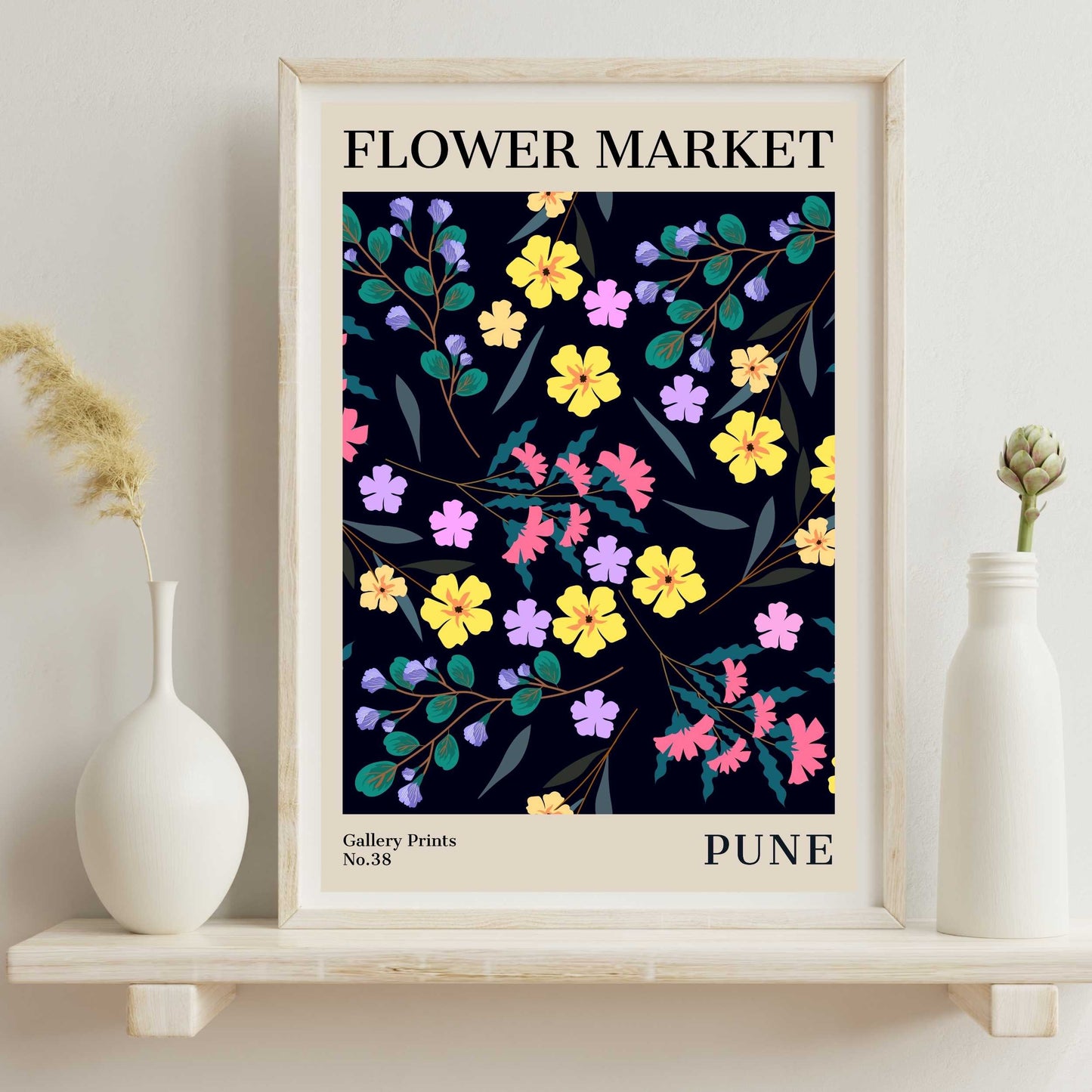 Pune Flower Market Poster | S01