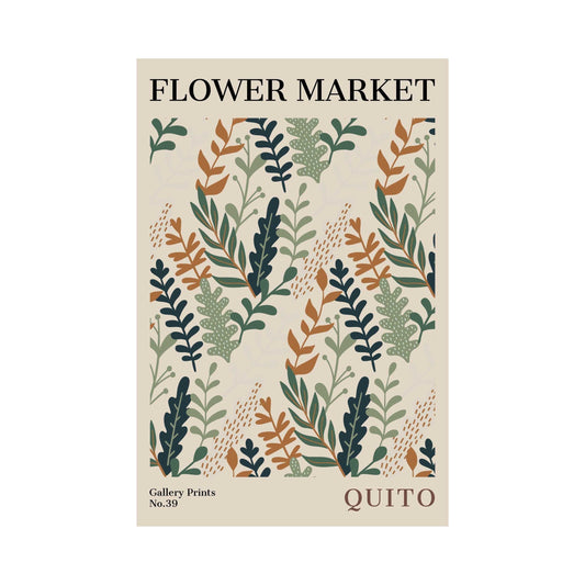 Quito Flower Market Poster | S01