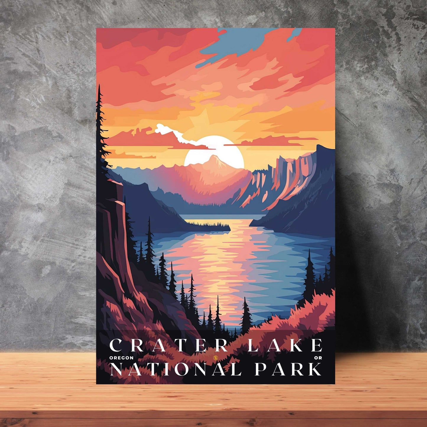 Crater Lake National Park Poster | US Travel | S01