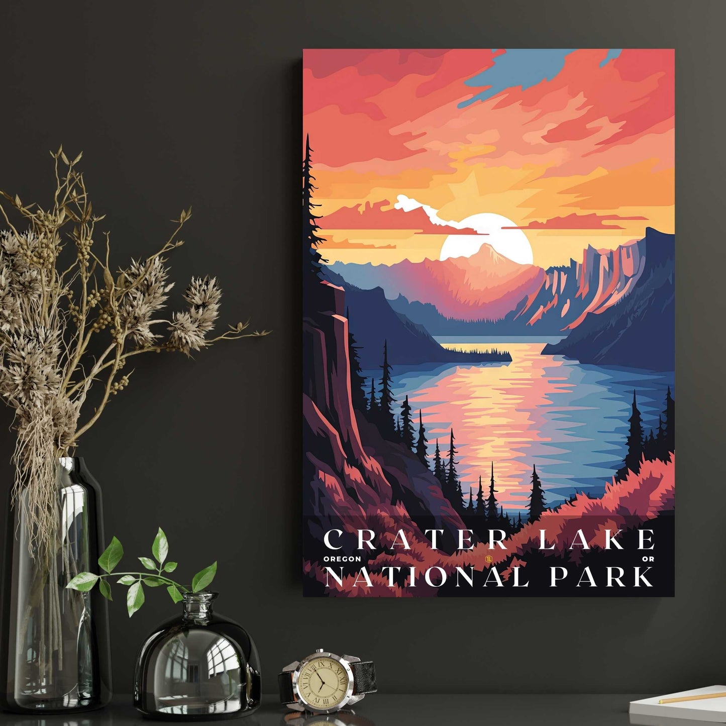 Crater Lake National Park Poster | US Travel | S01