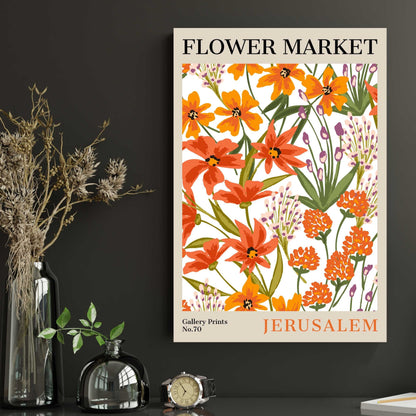 Jerusalem Flower Market Poster | S02