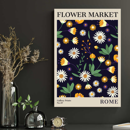 Rome Flower Market Poster | S02