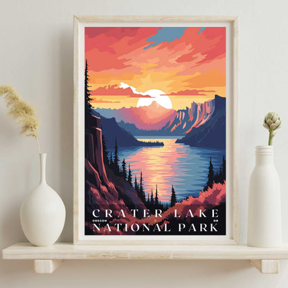 Crater Lake National Park Poster | US Travel | S01