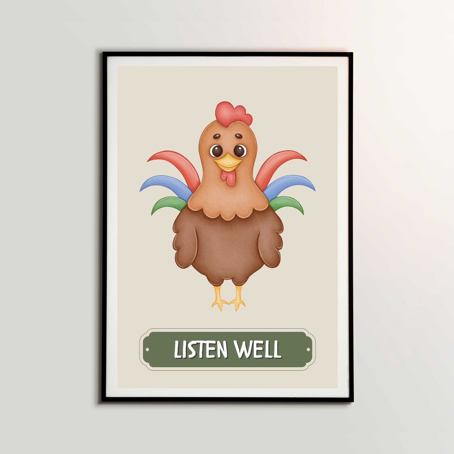 Listen Well Chicken Poster | S01