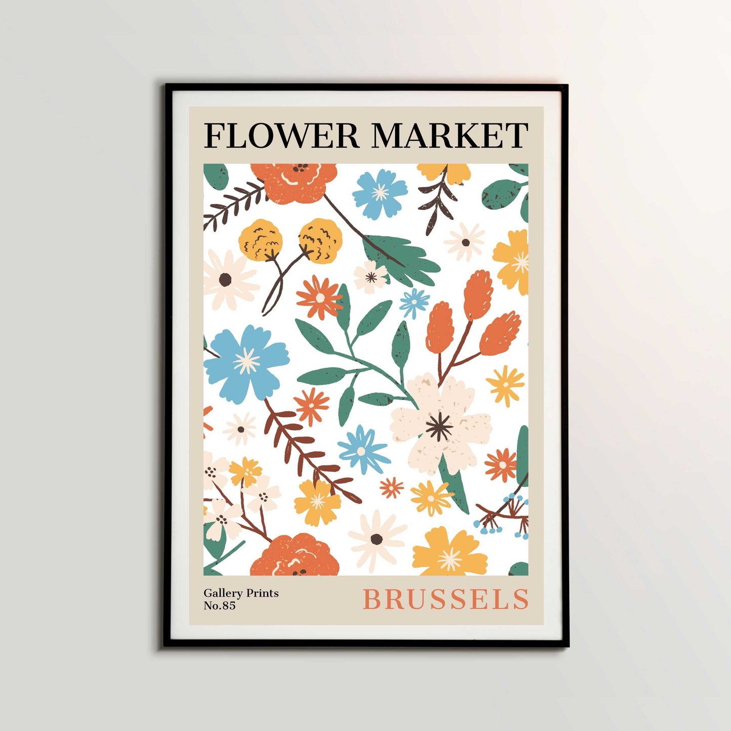 Brussels Flower Market Poster | S02