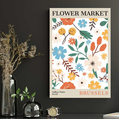 Brussels Flower Market Poster | S02