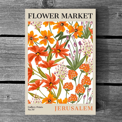 Jerusalem Flower Market Poster | S02