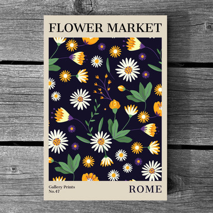 Rome Flower Market Poster | S02