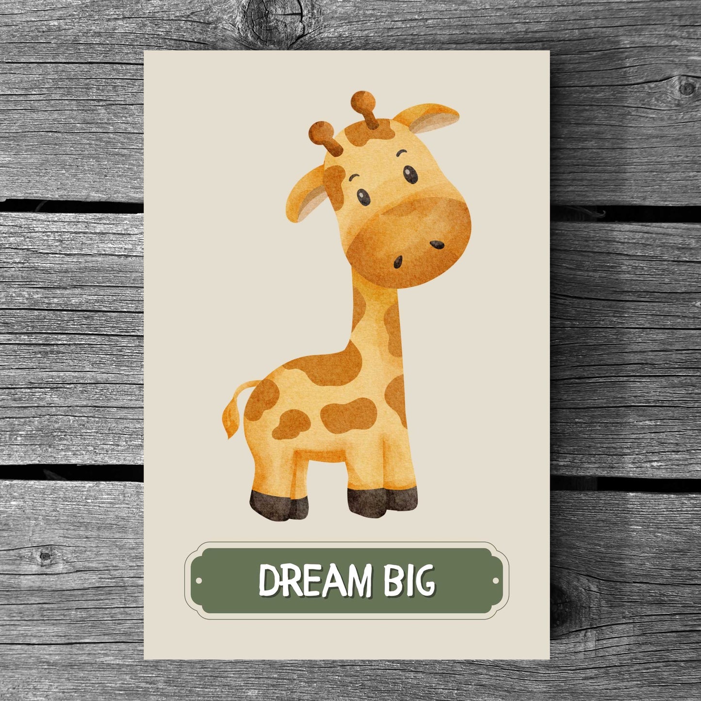 Dream Big Giraffe Poster | S01