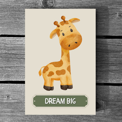 Dream Big Giraffe Poster | S01