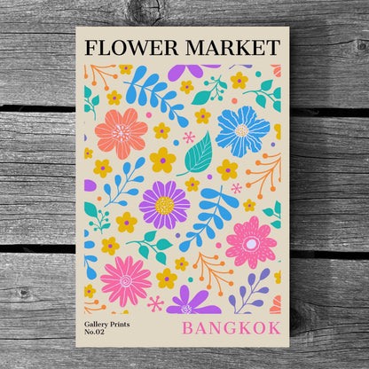 Bangkok Flower Market Poster | S01