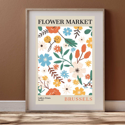 Brussels Flower Market Poster | S02