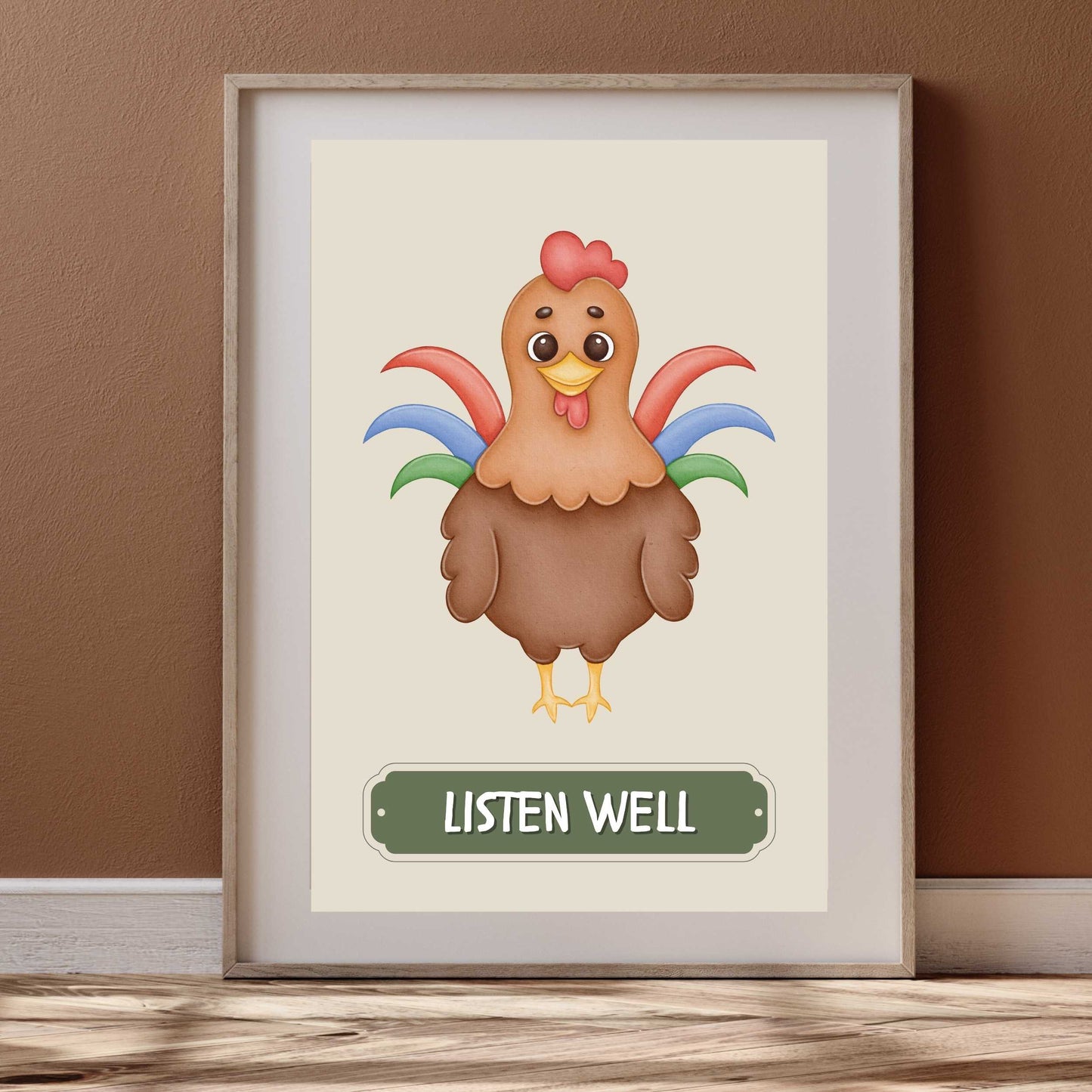 Listen Well Chicken Poster | S01