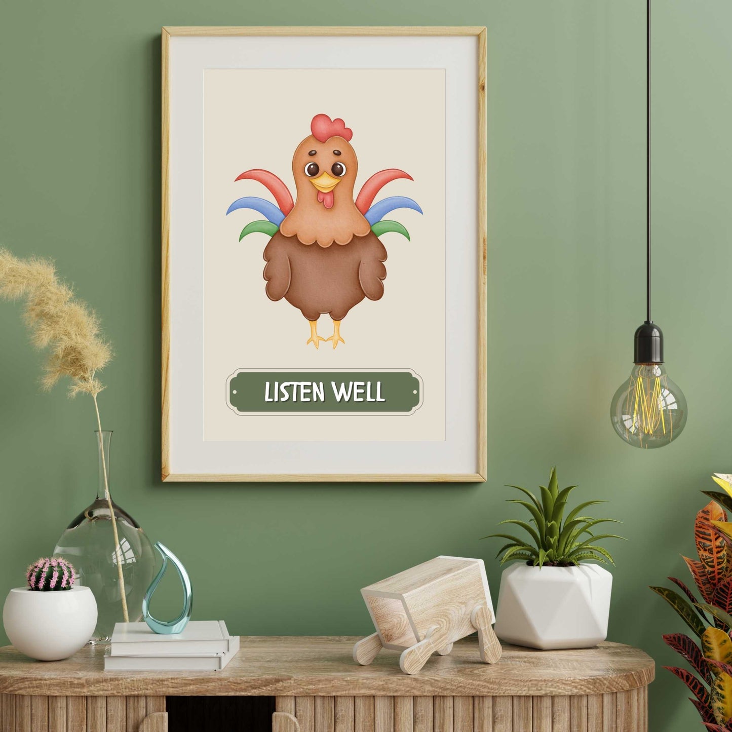 Listen Well Chicken Poster | S01